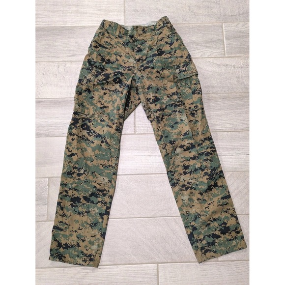 Military Pants Men's Small Regular Woodland Marpat Camo Combat Trousers Marine - Picture 1 of 12